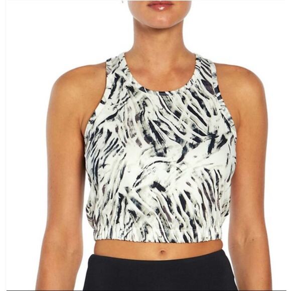 Cycle House By Marika Techno Lite White Blurred Leopard Tank Top Womens Large - Picture 1 of 11